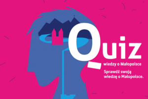 Rysunek przedstawia logo quizu wiedzy o Małopolsce