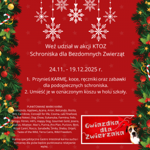 Plakat akcji "Gwiazdka dla zwierzaka".