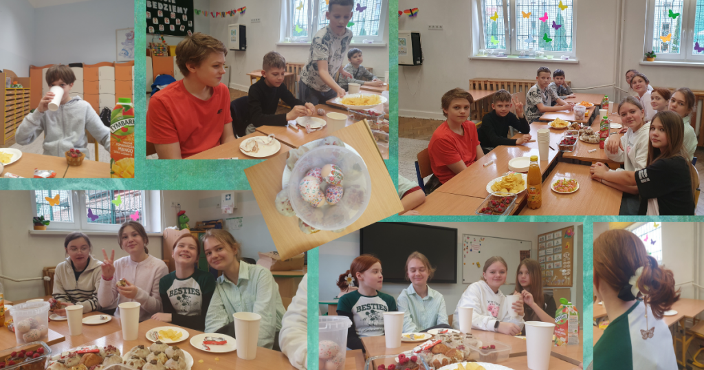 Zdjęcia przedstawiają klasowe spotkanie świąteczne.
